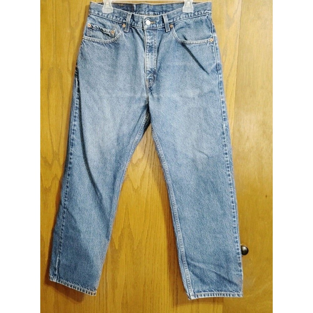 Vintage Levi’s 505 Regular Fit 34 x 29 Denim Blue 1990's Straight Leg 100% Cotto